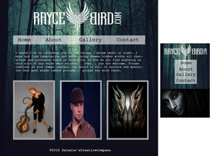 First rough for Rayce Bird with mobile layout.