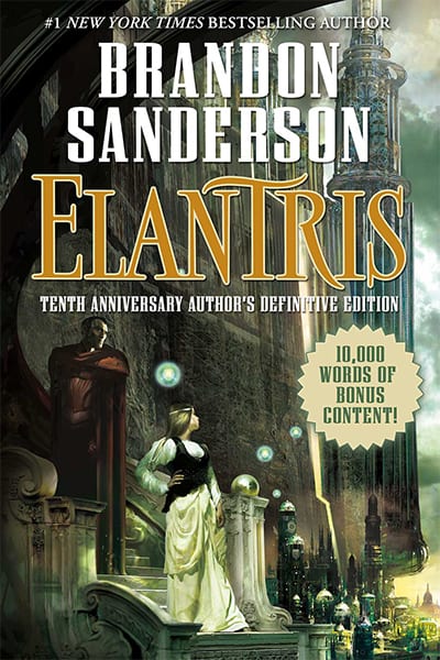 The cover art for the book titled Elantris