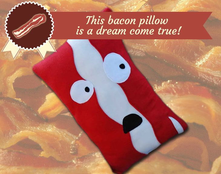 image of bacon pillow