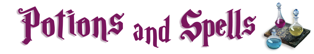 spells and potions sign spells and potions sign