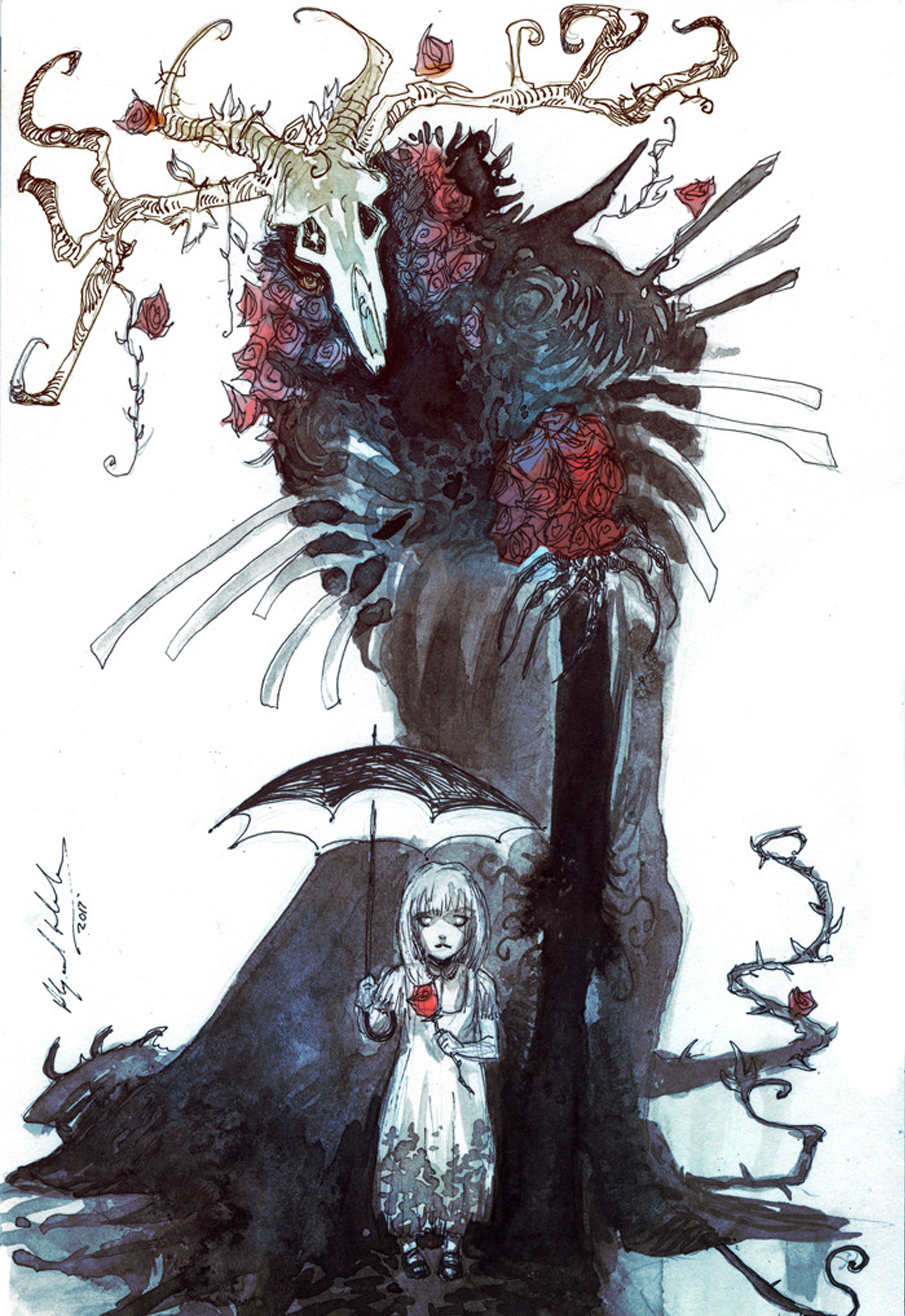 image of monster and child
