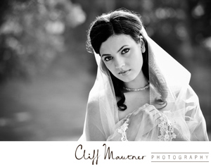 Bride black and white picture